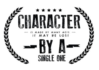 character is made 