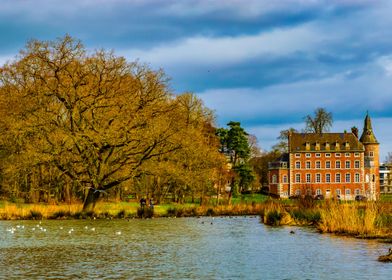 Castle of Monceau far away