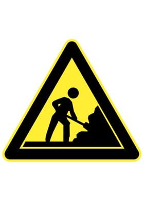 Chinese Sign Road Workers