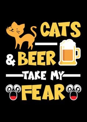 Cat Beer Fear Drinking