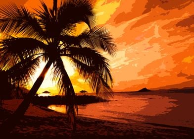 Tropical Orange Sunset