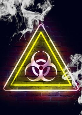 Biohazard Smoke Neon Sign