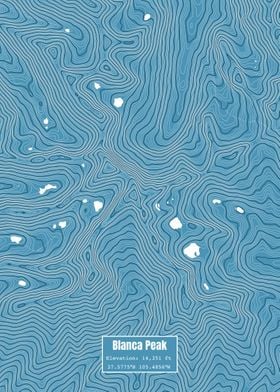 Blanca Peak Topo Map