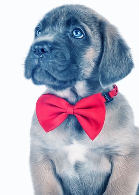 Cane Corso With Bow Tie