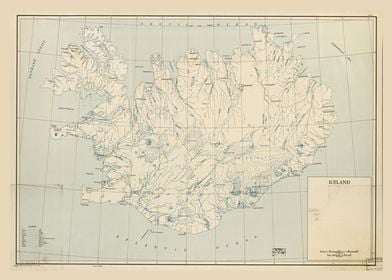 Map of Iceland 1949