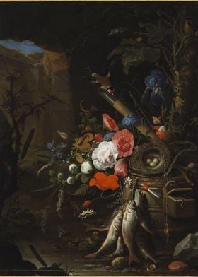 Still Life in a Grotto wit