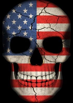 American Flag Skull