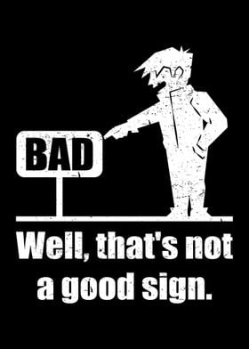 Man Pointing at Bad Sign