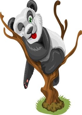 cute panda tree