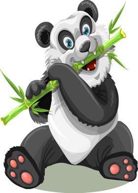 cute eating panda