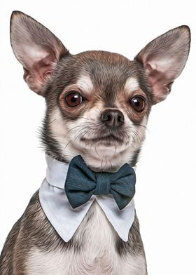Chihuahua With Bow Tie