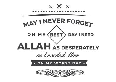 i need Allah 