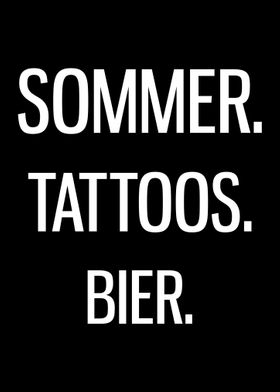 Beer Summer Tattoo Drink