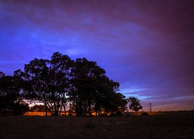 Brightly colored sunrise 