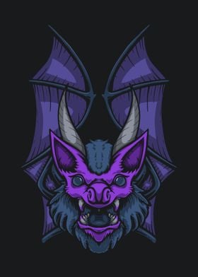 Horned bat dark art