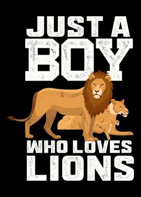 Just a boy who loves lions