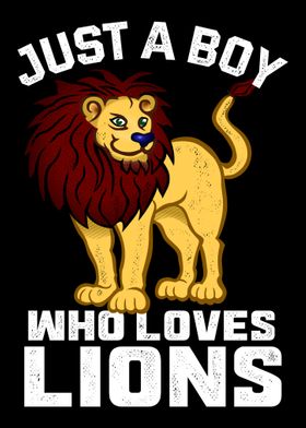 Just a boy who loves lions