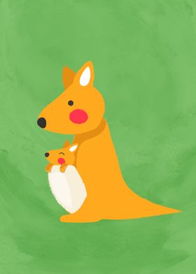 Kangaroo Cartoon Art