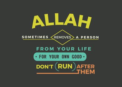 Allah sometimes removes