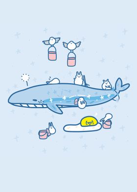 Starry Whale and Bath