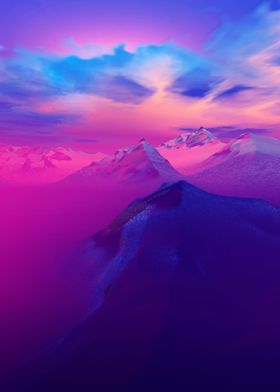 Mountains at Sunset