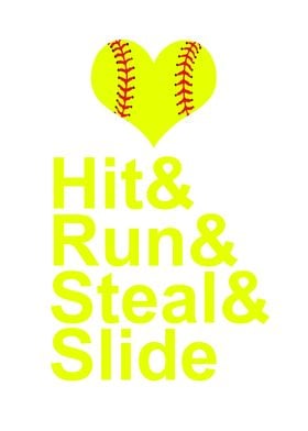 Softball Hit Run Steal