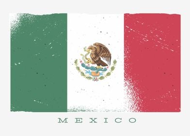 Distressed Mexico Flag