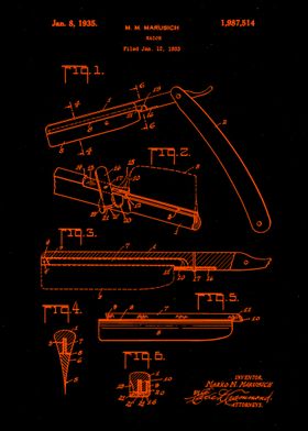 Patent of Straight Razor