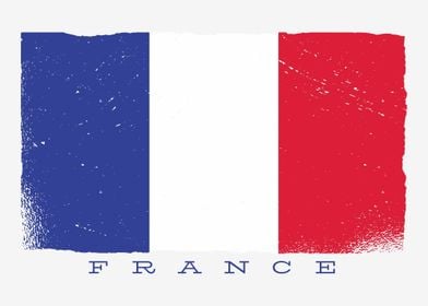 Distressed France Flag