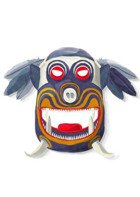 Decorative tribal mask 