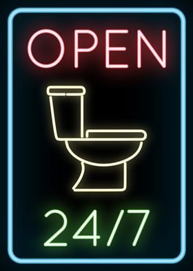 Toilet Open 24 7 