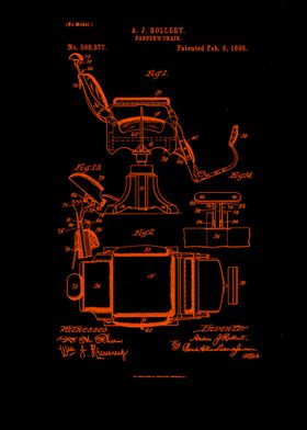 Patent of Barber Chair