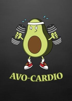 Avocado Funny Avo Cardio