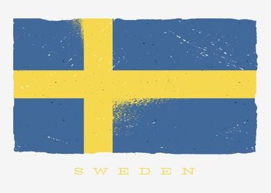 Distressed Sweden Flag