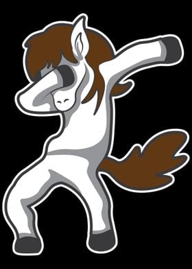 Horse Dabbing Cool Brown