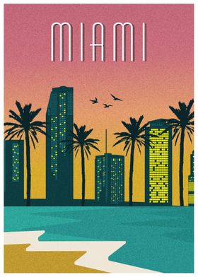 Miami Vintage Poster