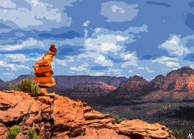 Sedona Cairn Landscape