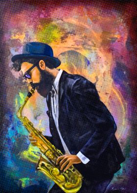 Sax jazz man