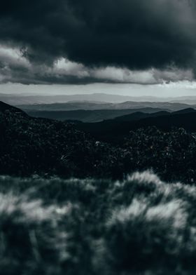 Mountains close to sky