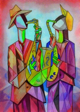 Street jazz musicians