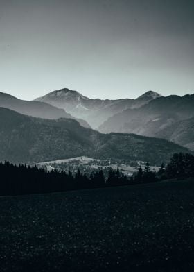 Mountains and valley