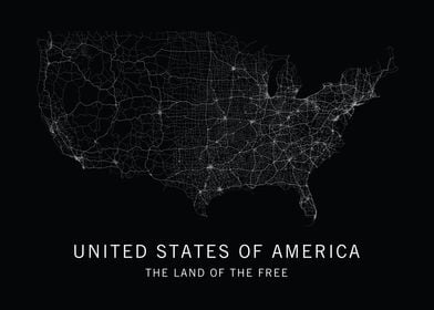 Road Map of the USA