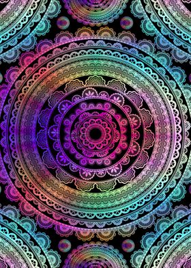 Hippie Rainbow Mandala