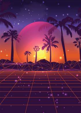 Sunset Synthwave State of 