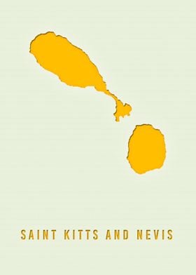 SAINT KITTS AND NEVIS MAP