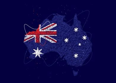 Australia Flag Cityscapes