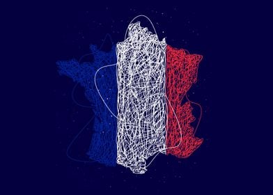 France Map Flag Cityscapes