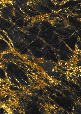 Black Gold Marble 05 Poster By Aloke Design Displate