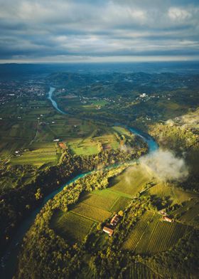 Landscape and river