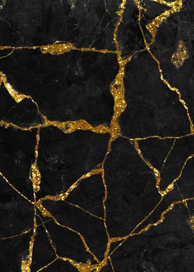 Black Gold Marble 07